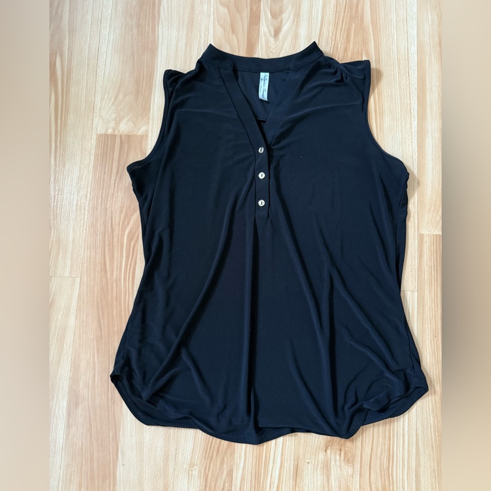 PerSeption Concept Black Sleeveless Tank Top